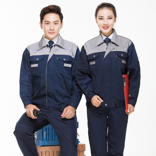 Spring and Autumn Long Sleeve Workwear Set for Men and Women, Durable Top, Automotive Repair Workwear, Workshop, Construction Site, Factory Protective Clothing