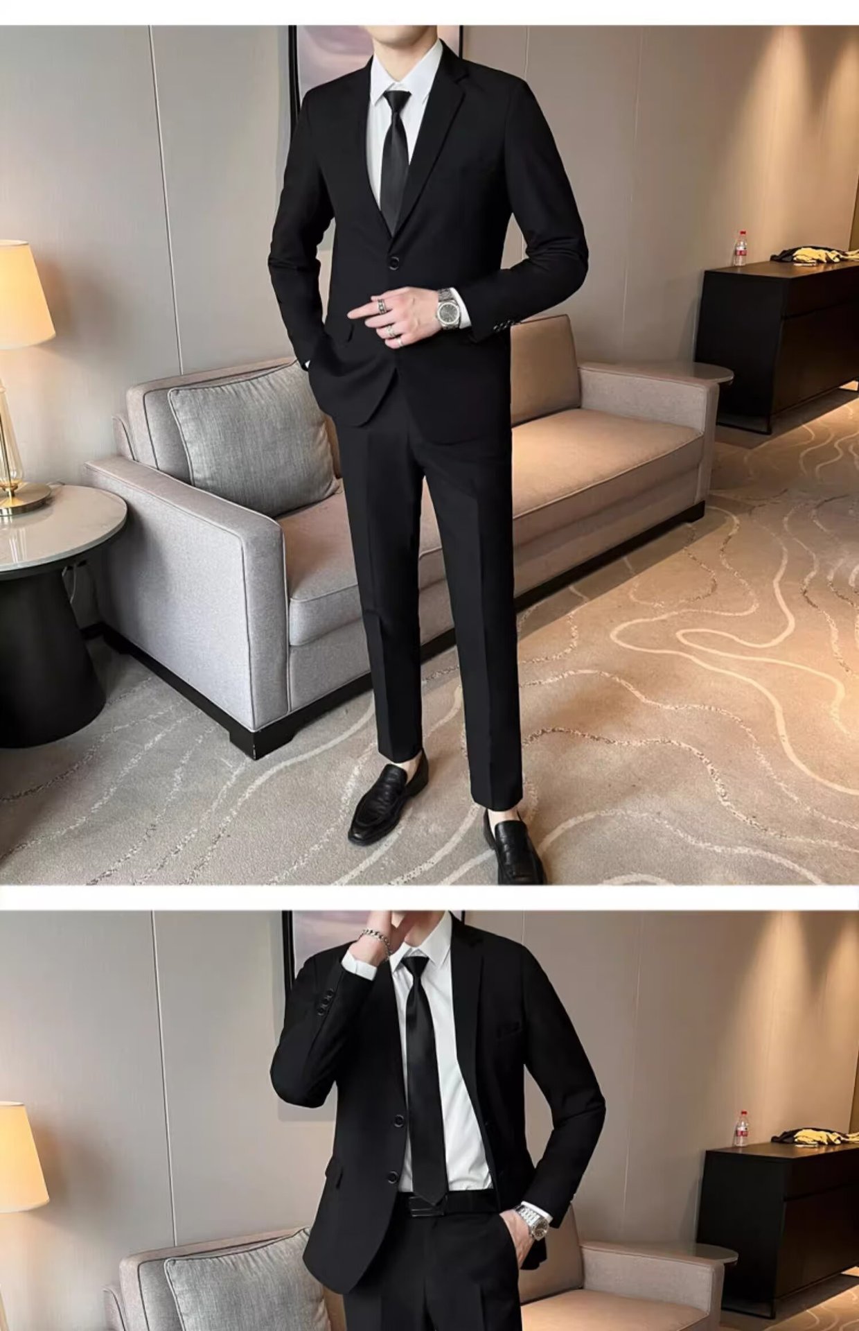 Men's Slim Fit Blazer Jacket - Lightweight Business Casual Single Breasted Suit For Wedding Office Formal Occasions_viptrois.com