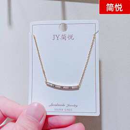 简悦银饰品S925韩版新款气质简约优雅短款银项链锁骨链女3791K