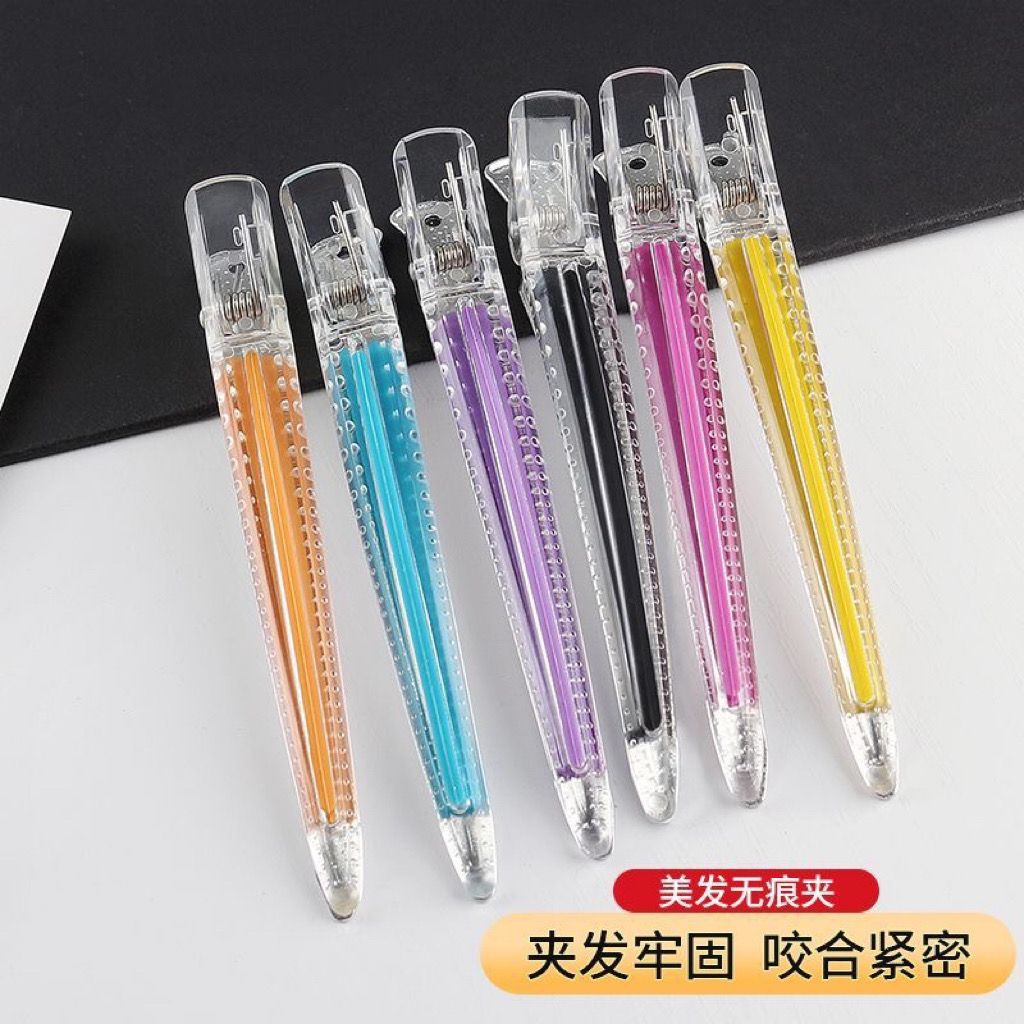 美发夹子发型师专用发卡理发店剪发夹高级一字夹无痕夹鸭嘴夹批发