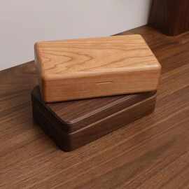复古木质首饰盒珠宝戒指手镯手链项链耳钉饰品盒翻盖式首饰包装盒
