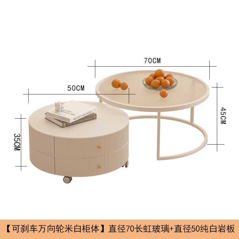 [Wanxiang 휠 화이트 캐비닛 바디] 직경 70 창홍 유리 직경 50 순수한 흰색 암판