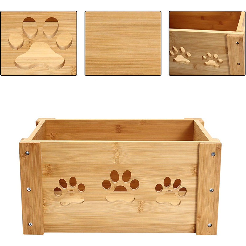 Juguetes de madera para gatos y perros Caja de almacenamiento de mascotas Caja de almacenamiento de mascotas creativa Caja de desembolso Caja de almacenamiento de libros caseros