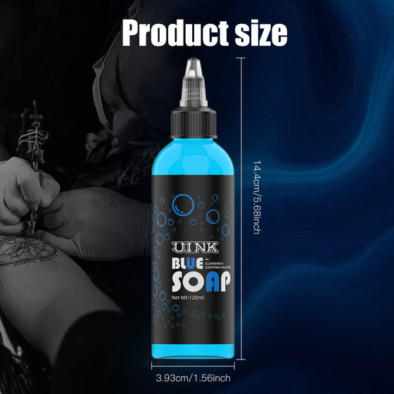 Cross-border Explosions UINK Tattoo Cyanobacteria 120ml Cyanobacteria Bubble Bottle suit Cyanobacteria Solution Tattoo Cleaning Tool