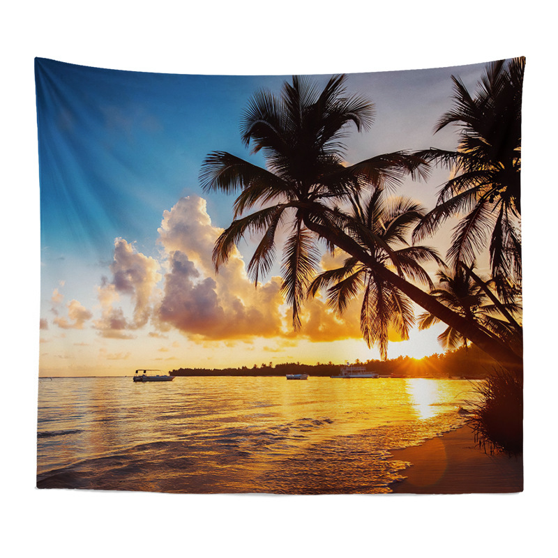 Exportación Comercio exterior Piel de camarones Amazon Fondo tela nórdico paisaje abstracto pintura dormitorio decoración colgante tela entrega de una sola pieza