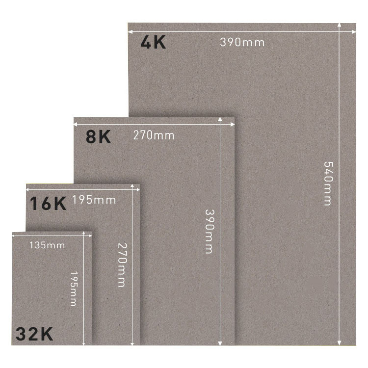 Venta directa de fábrica 2.0mm1200g4k cartón gris para bolsas y cajas de almacenamiento no tejidas