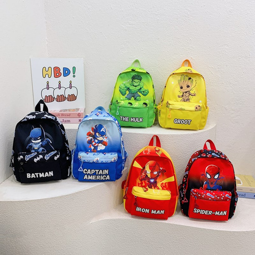 Children's Cartoon Dual Shoulder Bag 2025 New Cute Anime Print Trendy Dual Shoulder Bag for Boys and Girls Kindergarten School Bag