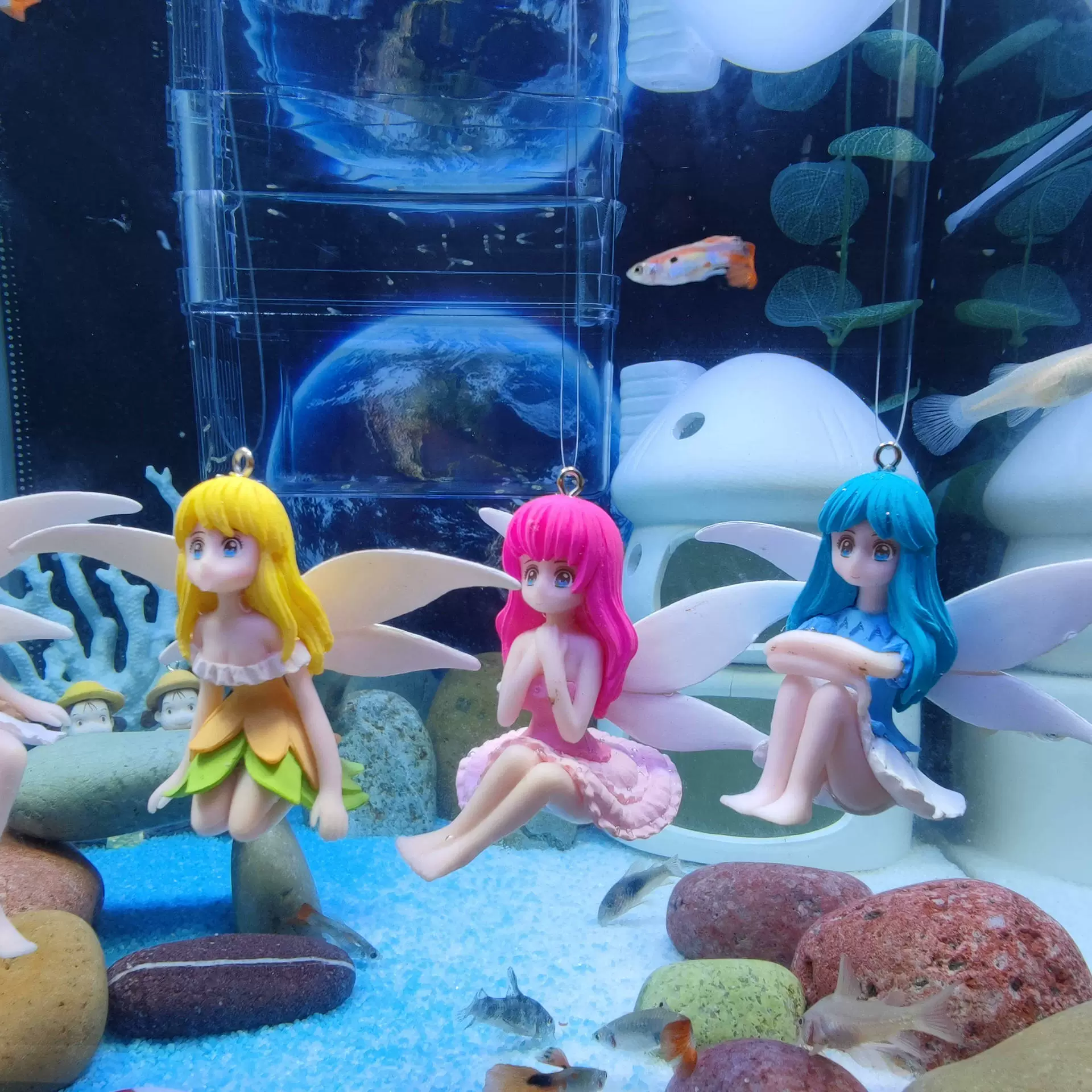 Cute aquarium decor, table nail decoration, new collection, internet celebrity