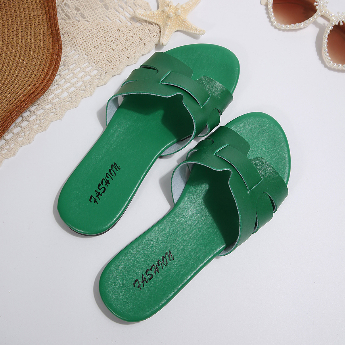 Sandalias Planas para Mujer de Cuero Sintético, Cómodas, para Uso Casual image 10
