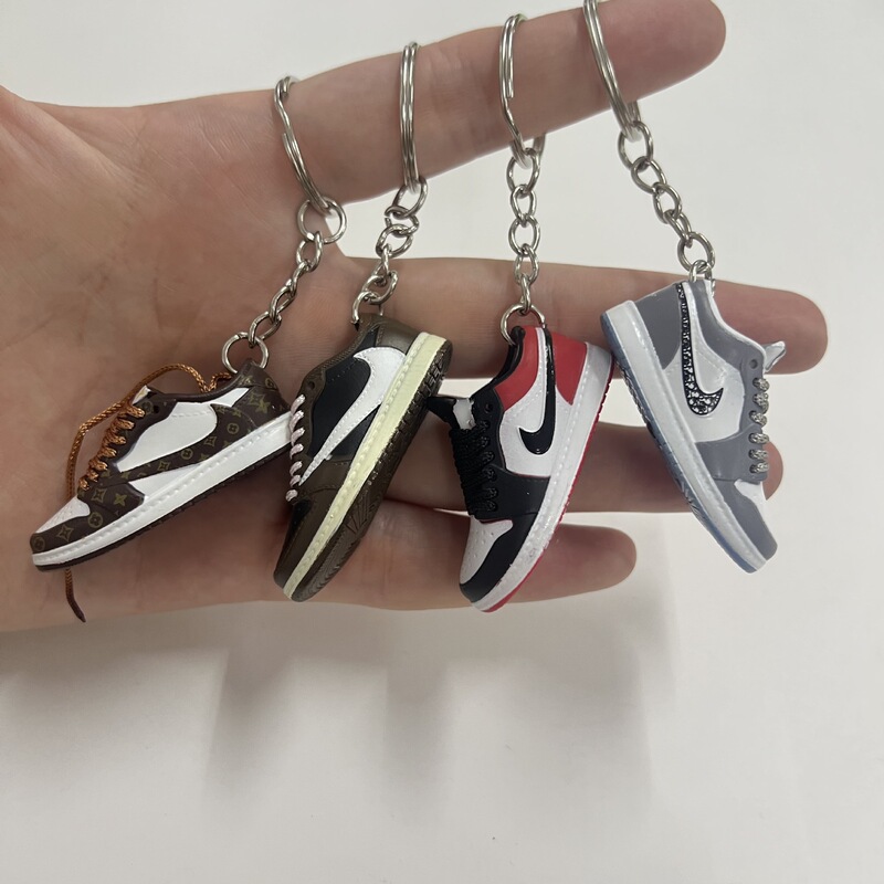 New Cross-Border Aj Low-Top Barb Vinyl Hollow 3D Shoes Jordan Sneaker Keychain Keychain New Cross-Border Aj Low-Top Barb Vinyl Hollow 3D Shoes Jordan Sneaker Keychain Keychain