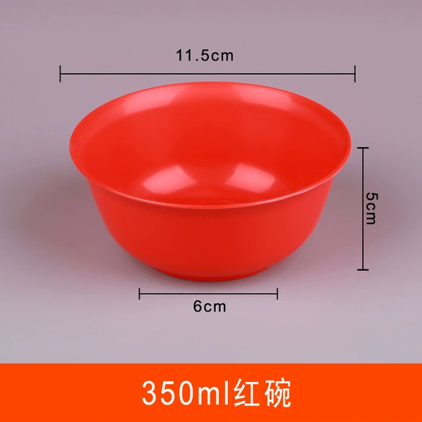 25 red 350ml thickened rice husk bowls