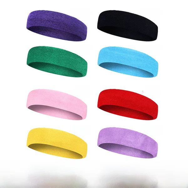 Sports Hair Band Running Sweat Absorbing Headband Outdoor Yoga Hair Band Solid Color Antiperspirant Headband Fitness Elastic Sweat Band