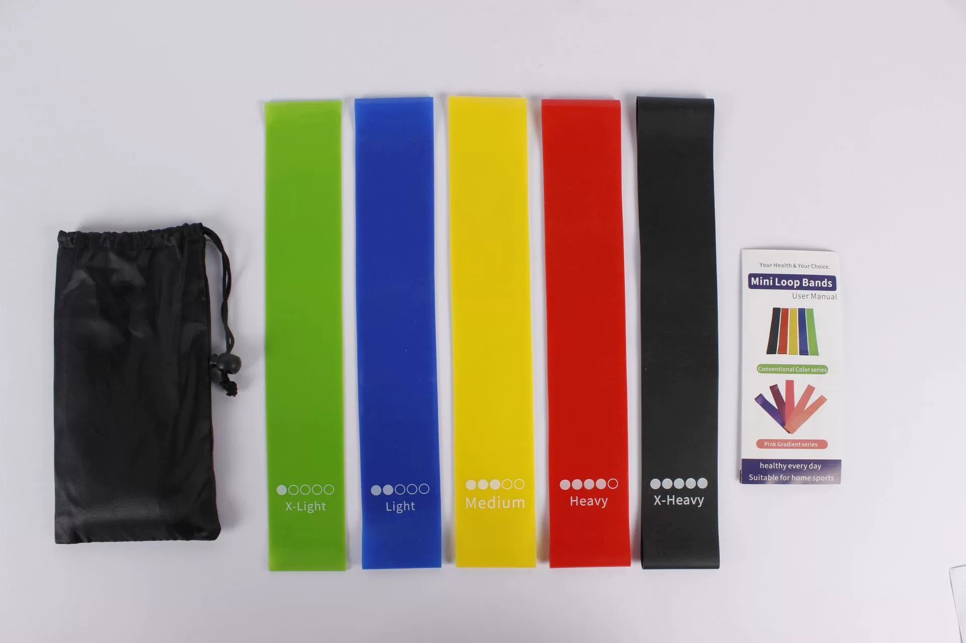 Amazon cross-border best-selling squat hip circle yoga elastic band home fitness resistance band regular five colors