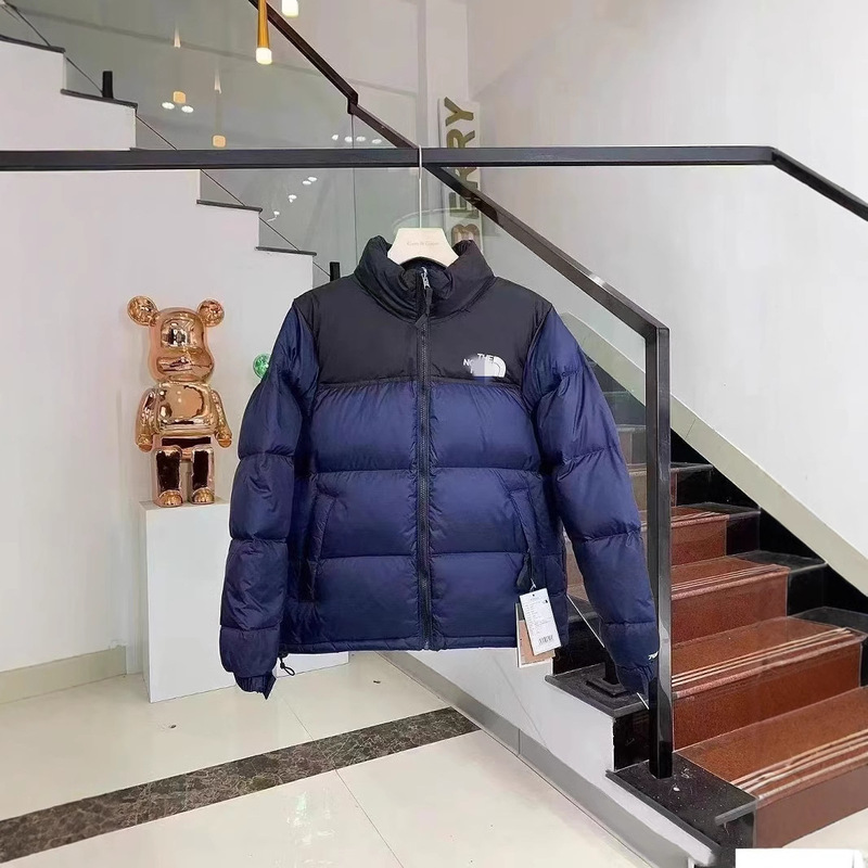 Premium North North High Edition down Jacket for Men and Women, Couple's Matching Style, Embroidered Hooded, Thickened, Warm, Loose Fit, Versatile Casual Coat