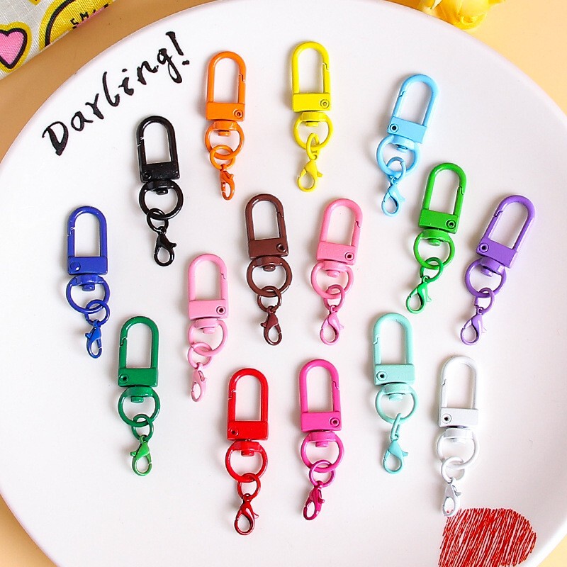 Painted U-Shaped Small Door Clasp Hardware Accessories 12mm Lobster Clasp DIY Keychain Pendant Doll Hanging Buckle Jewelry
