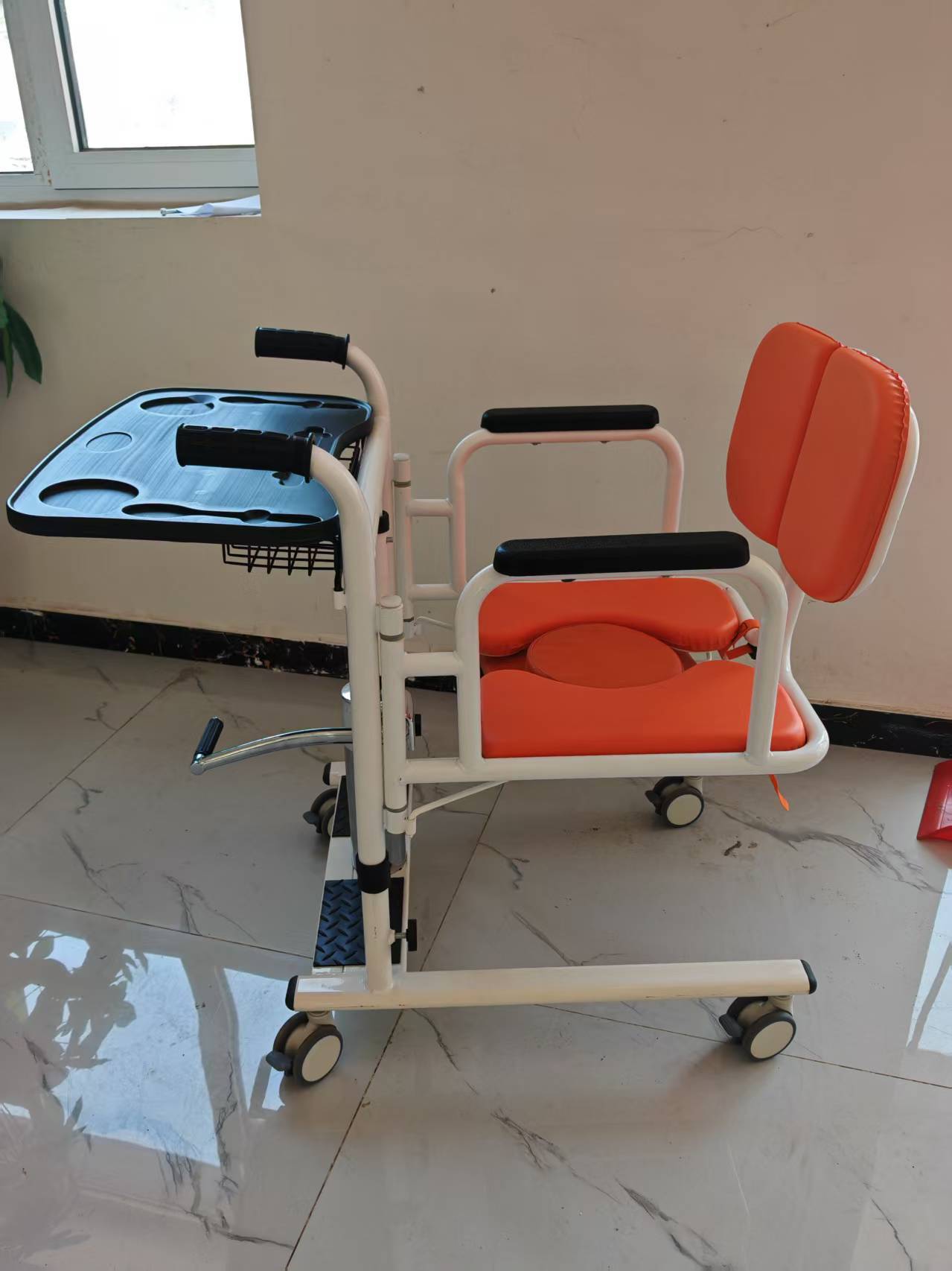 Silla de Traslado Hidráulica para Enfermería de Acero Laminado en Frío, Multifuncional para Ancianos