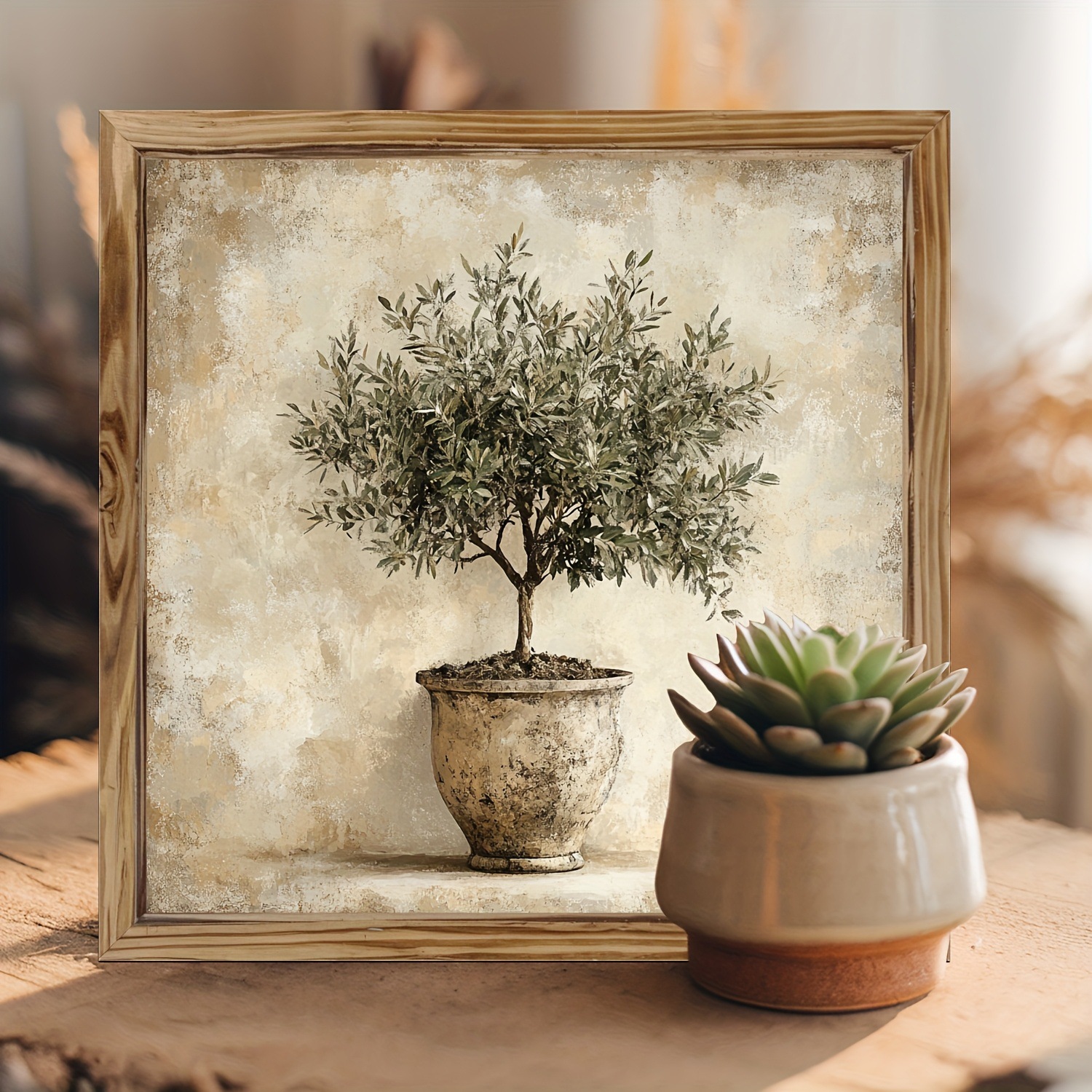 Cross-Border Amazon New Product Sapling Photo Frame Painting Wall Decoration Bedroom Living Room Ornaments Display Painting Manufacturer Wholesale