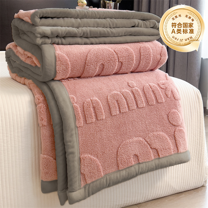Mantras gruesas invierno mantas de coral siesta de oficina aire acondicionado sofá cubierta dormitorio pequeño edredón chal