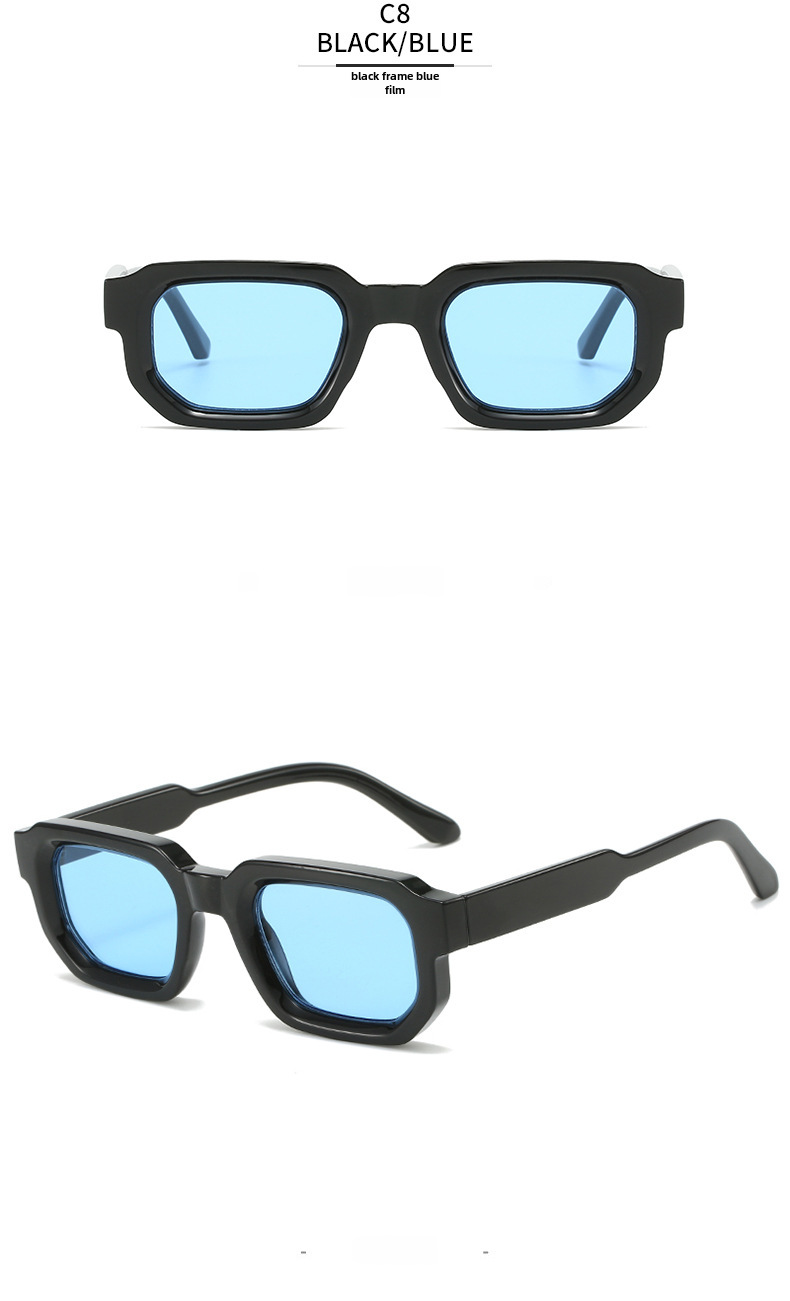 2023 cross-border box Sunglasses European and American vintage square thick small frame fashion Sunglasses female Sunglasses_voghion.com