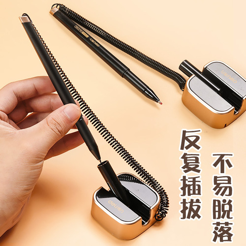 Deli 6796 desk pen business gel pen bank front desk signature pen desktop pen counter