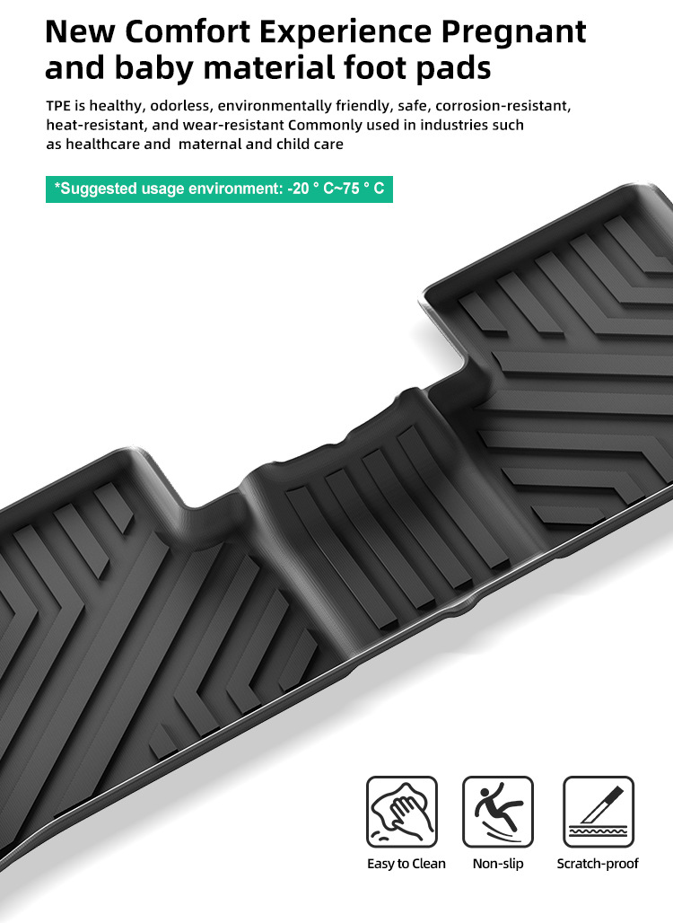 Suitable for 23-24 Mg Zs Car Floor Mats, Stain-Resistant and Wear-Resistant Full Tpe Floor Mats, Trunk Mats Cross-Border