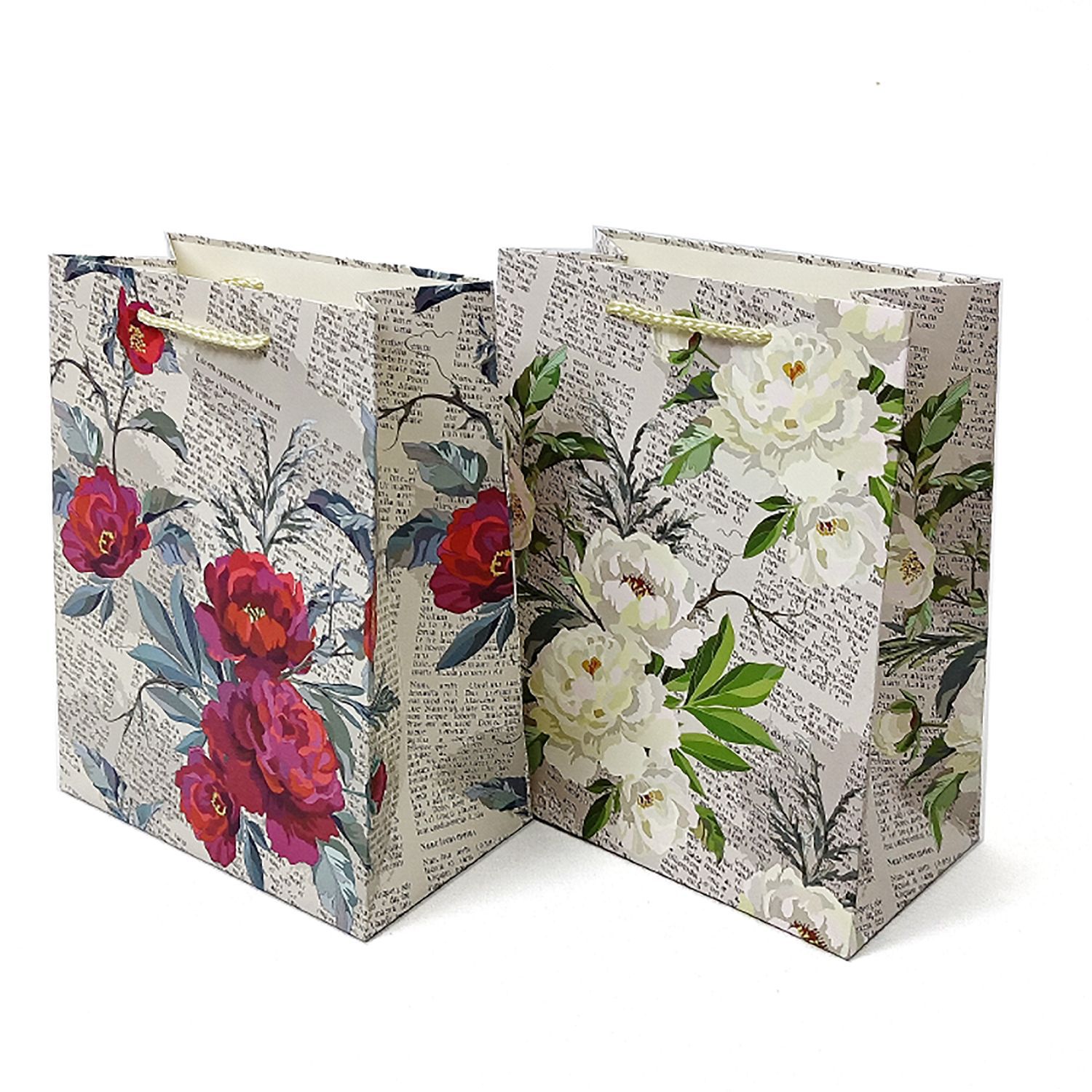 礼品袋logo企业服装礼品批发鲜花复古广告购物白卡包装子白卡纸