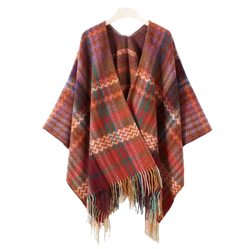 2026 nuevo producto con mangas mangas aire acondicionado chal Europa primavera y otoño invierno turismo nacional flange bifurcado chal