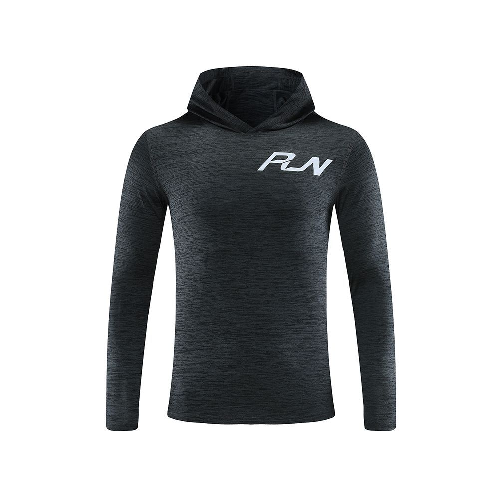 Otoño e invierno de los hombres ropa de fitness deportes suéter con capucha más el tamaño de entrenamiento de secado rápido Camiseta de manga larga en stock al por mayor UAD