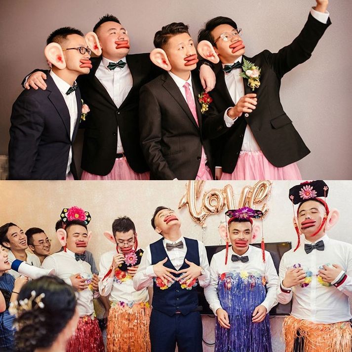 Wedding pick-up prank game props Wedding bridal chamber game package blocking the door newlyweds prank groomsmen group props