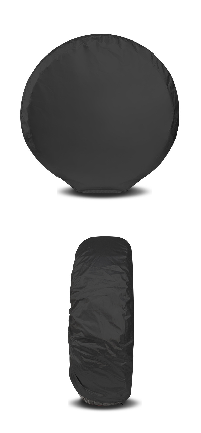 Cross-Border Car Tire Cover with Windproof Hook, Universal Tire Cover, 190t Polyester Taffeta, Sun Protection, Waterproof Spare Tire Cover