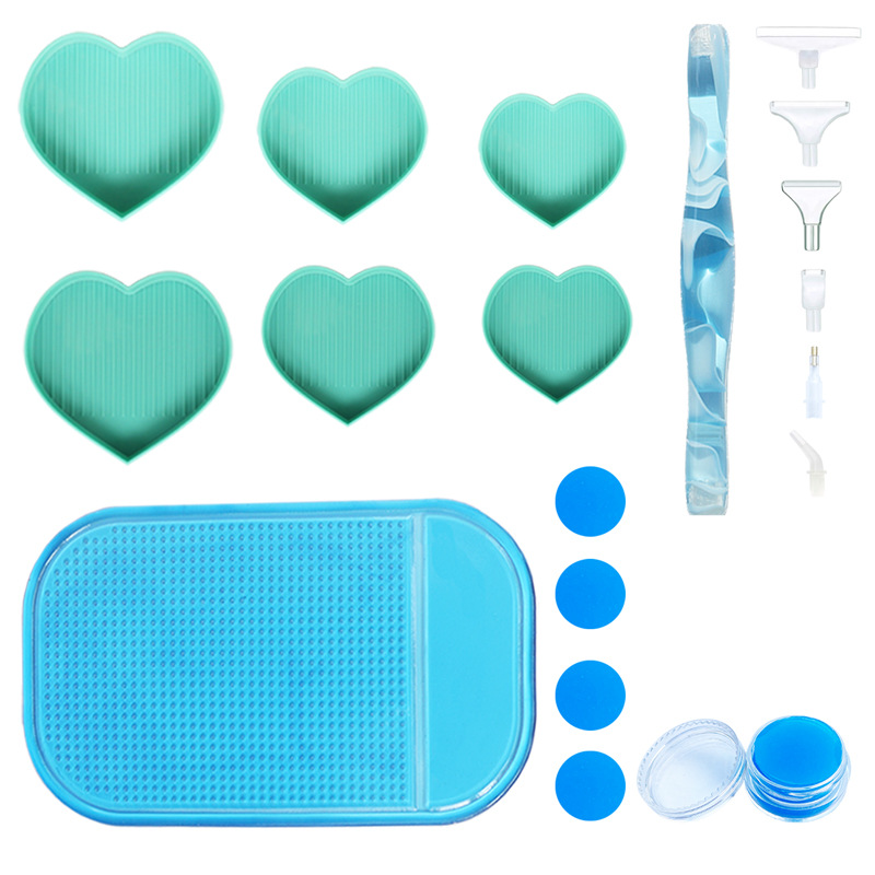 浅蓝水晶杆组合