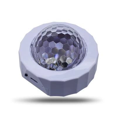 Car atmosphere light USB colorful voice control led car interior decoration light car DJ music rhythm atmosphere light magic ball light (Other lights) - white-chinese-style