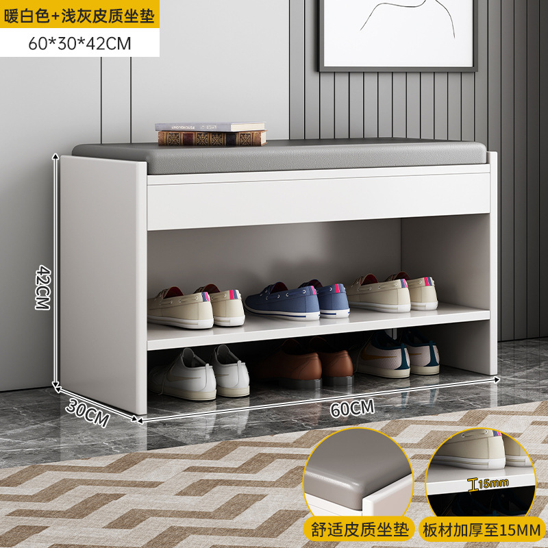 [라이트 그레이 가죽 쿠션] 따뜻한 흰색 60cm