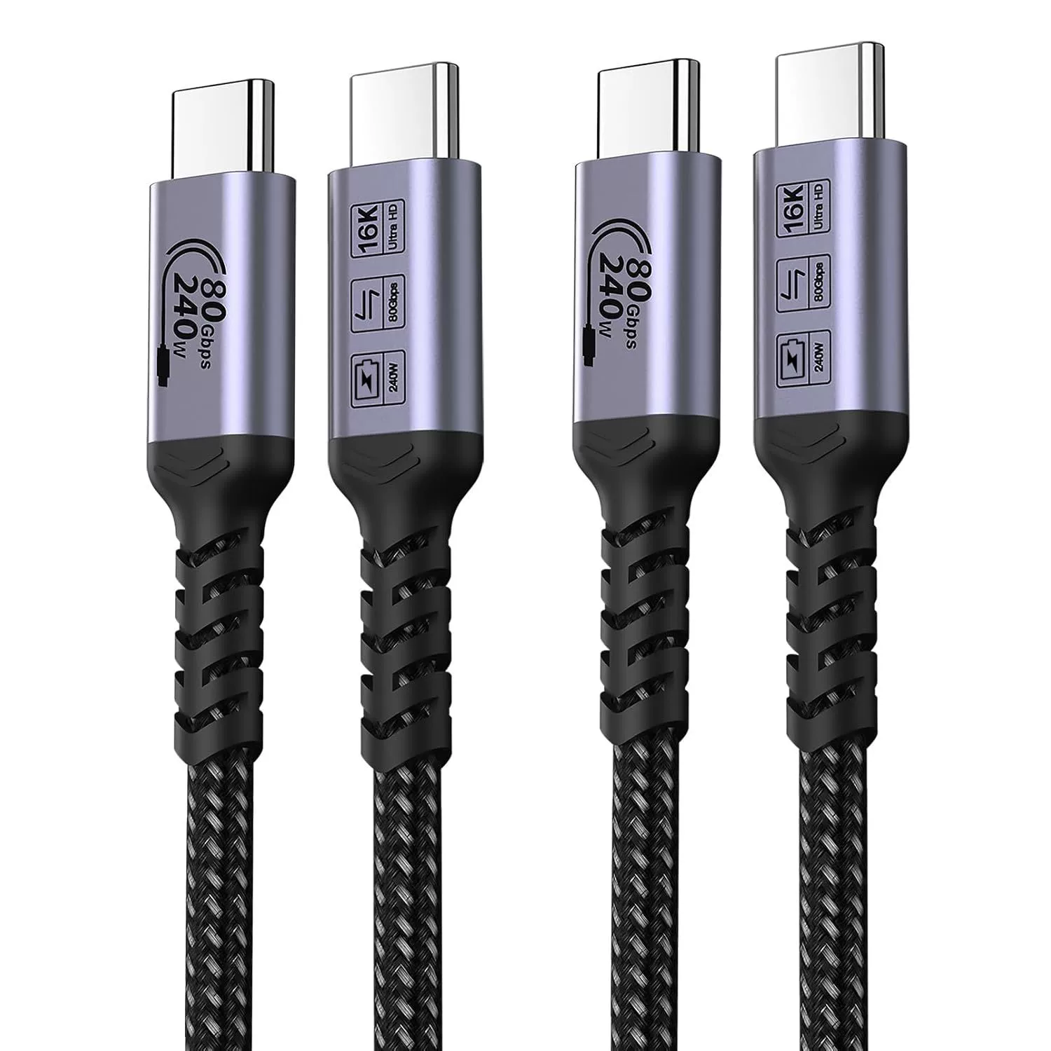 USB4 полнофункциональный кабель для передачи данных Type-C 4K 8K при 60 Гц, 240 Вт, флэш-зарядка, 80 ГБ, совместимый с Thunderbolt 5/4
