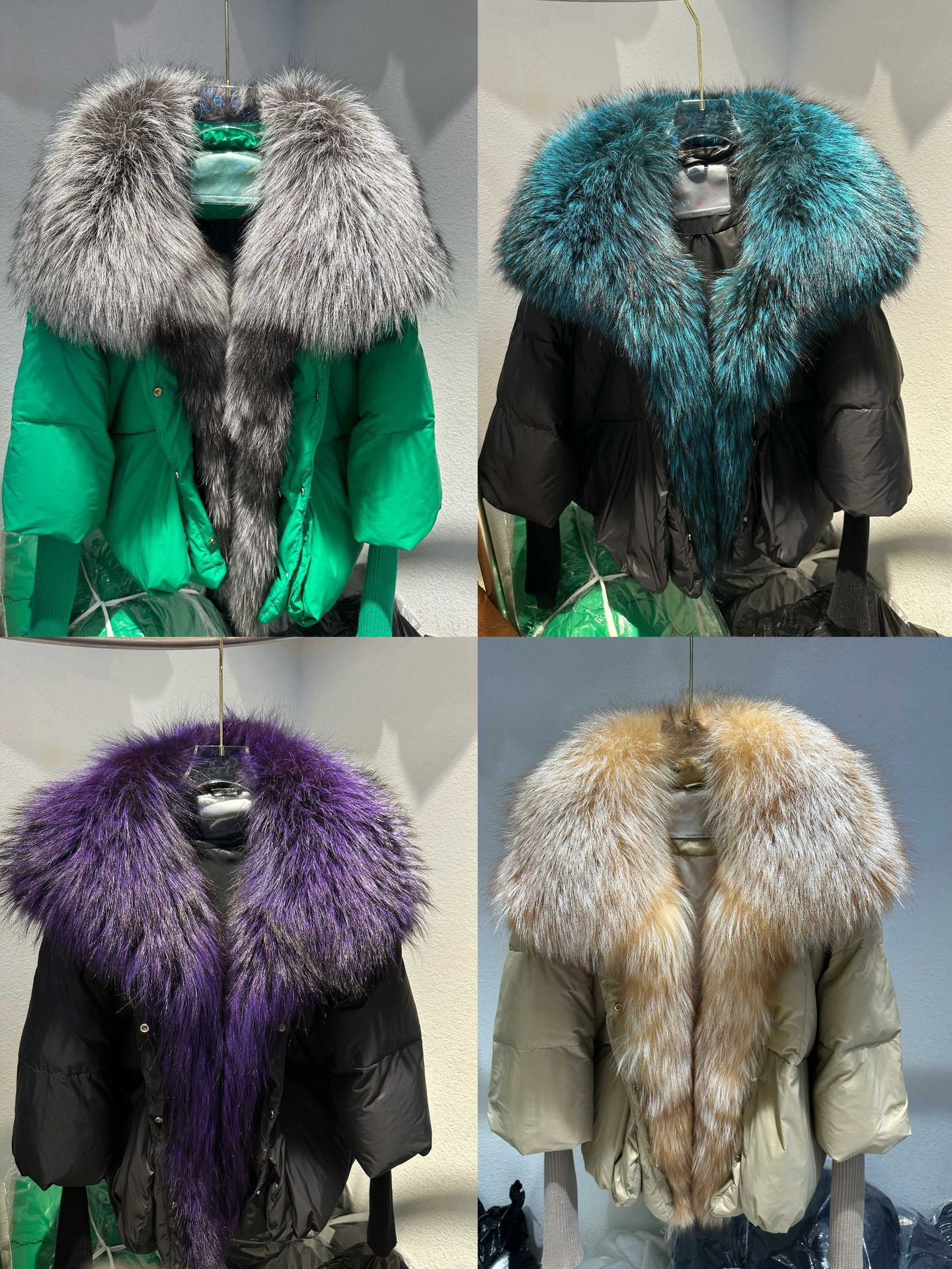 Women's Down Jacket With White Duck Down And Fur Short Coat_voghion.com