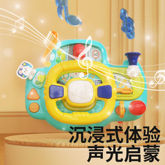 Child's steering wheel toy, simulated driving car co-pilot driving for kids and babies, educational toy gift