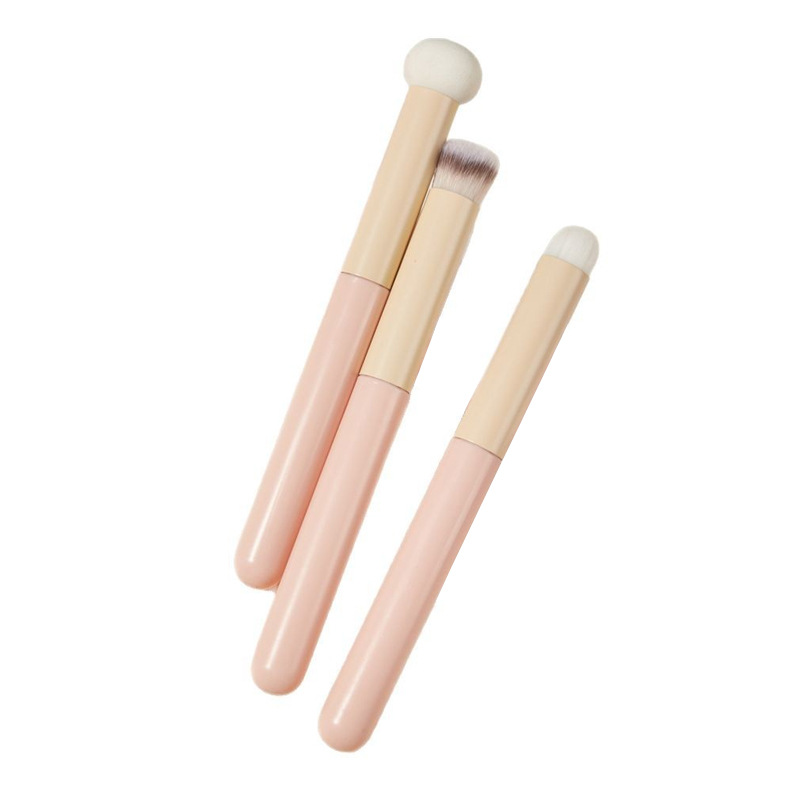 Cepillo corrector de bollos al vapor pequeños lacados, esponja de maquillaje de cabeza de hongo, doble uso, seco y húmedo, no coma esponja en polvo, cepillo de labios, cepillo de maquillaje