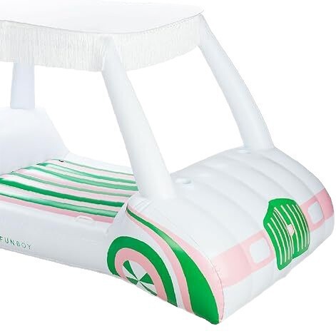 Giant Inflatable Luxury Golf Cart Pool Float with Detachable Sunshade