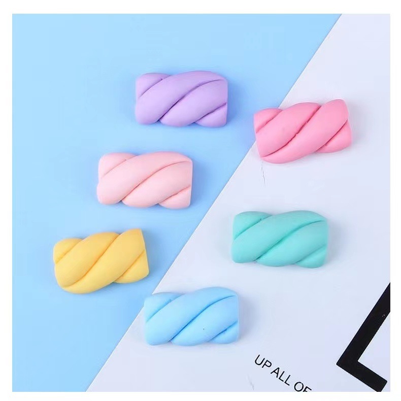 Macarón simulación de algodón diy accesorios de resina al por mayor crema pegamento clip de pelo parche de caso de teléfono móvil venta directa