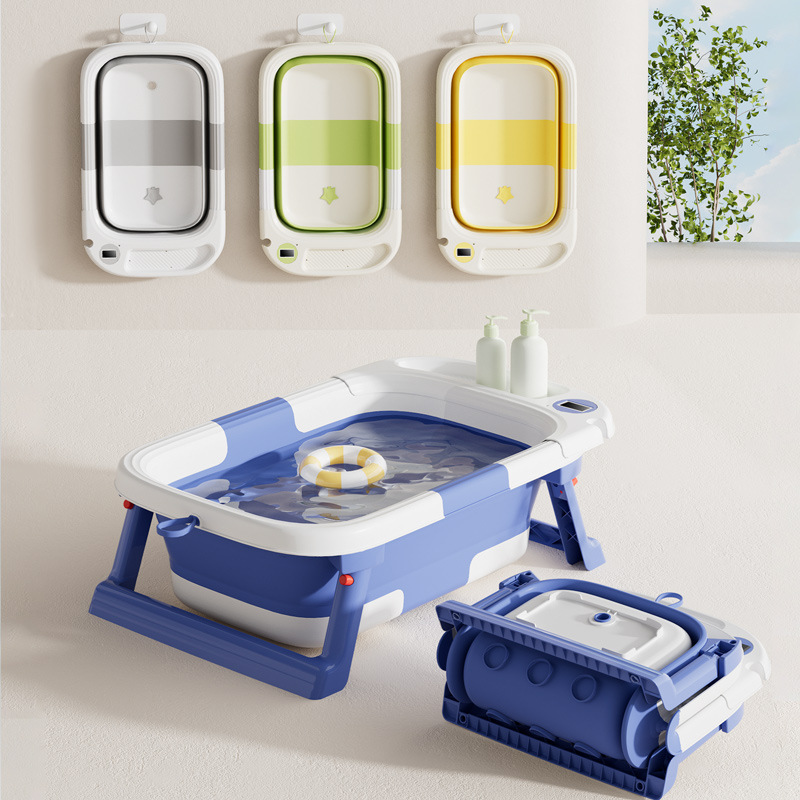 Bañera plegable para bebés y niños, asiento reclinable, portátil, ideal para recién nacidos y uso doméstico