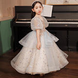 Детский наряд маленькой принцессы, платье девочки цветочницы, наряд для музыкальных выступлений, костюм, 2023