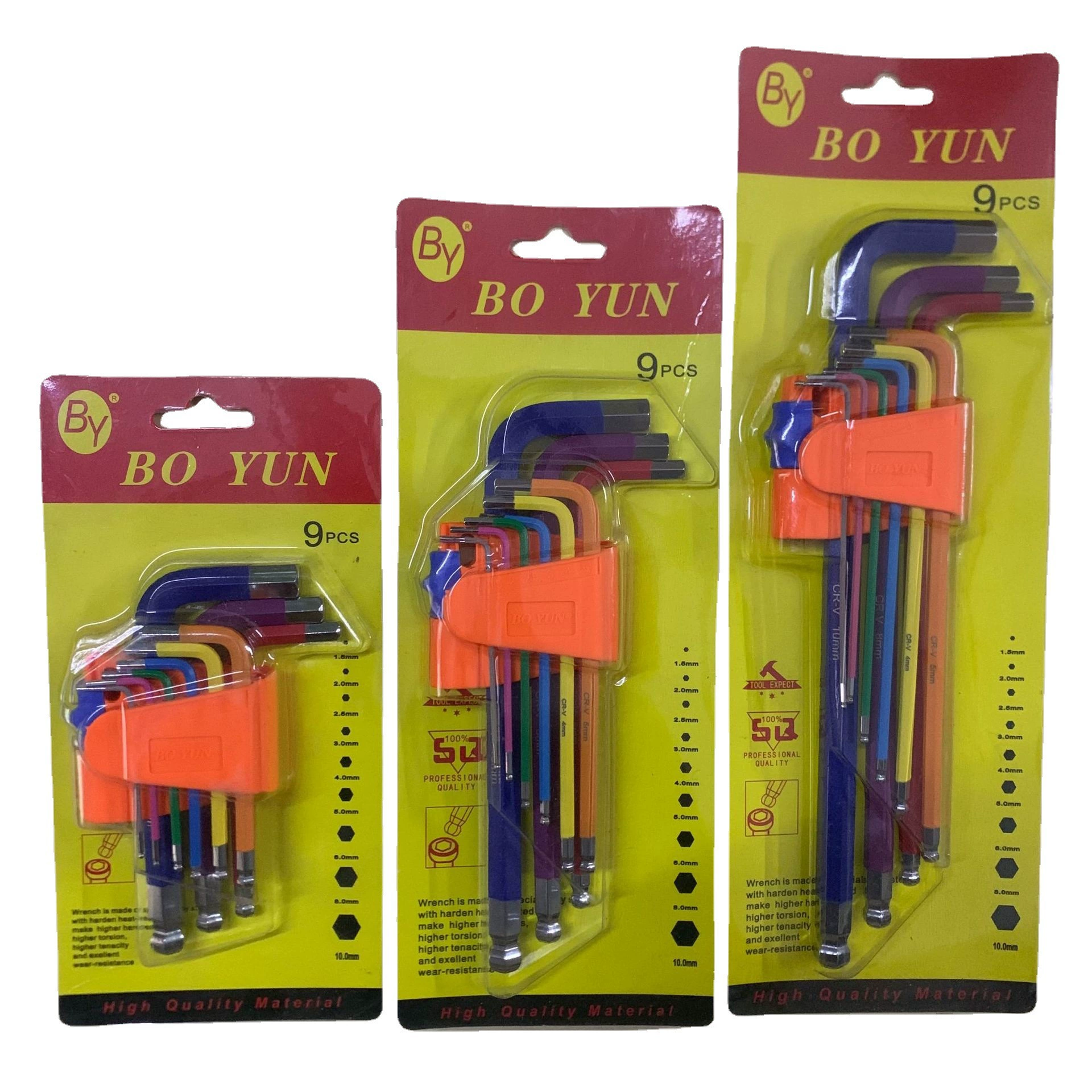 Шестигранный ключ с цветным покрытием Костюм с шестигранным шестигранником Torx с цветным покрытием Шестигранный ключ высшего качества в наличии