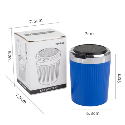 Car Ashtray with Metal Car ashtray - blue