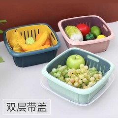 二重蓋付きアスファルトブルーネット赤爆金果物野菜キッチン野菜神器多機能家庭用野菜野菜植木鉢