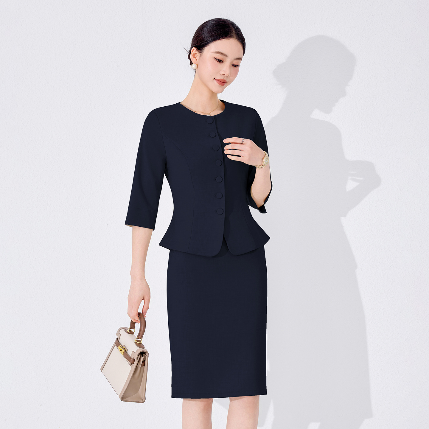 High-end Suit Suit Skirt Case Field Customer Service Reception Front Desk Work Dress Dogsome Atmospheric Host Professional Dress
