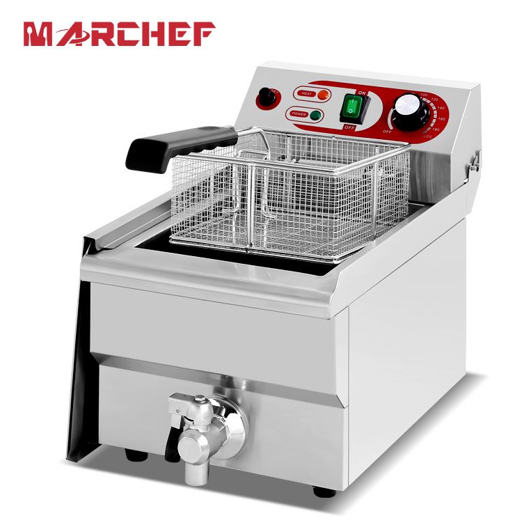 商用电炸炉恒温带油阀电炸炉炸鸡腿薯条单缸双缸电炸炉