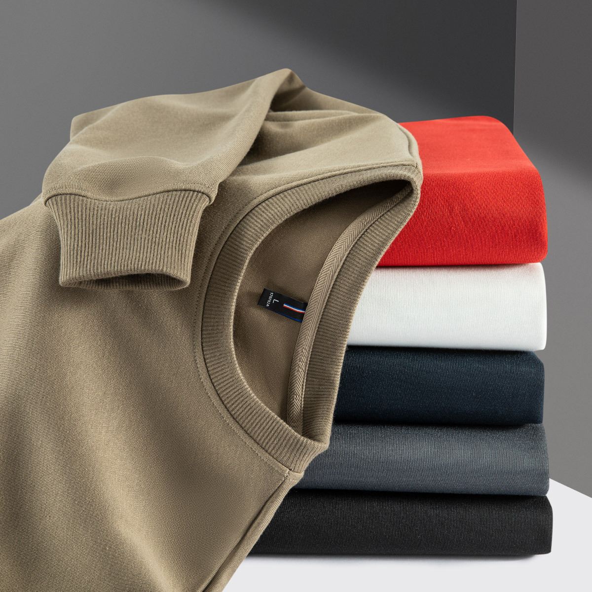 Shirt de hombro para hombre, chaqueta suelta, gran tamaño, camisa de base de manga larga de otoño y invierno, casual, versátil y simple.