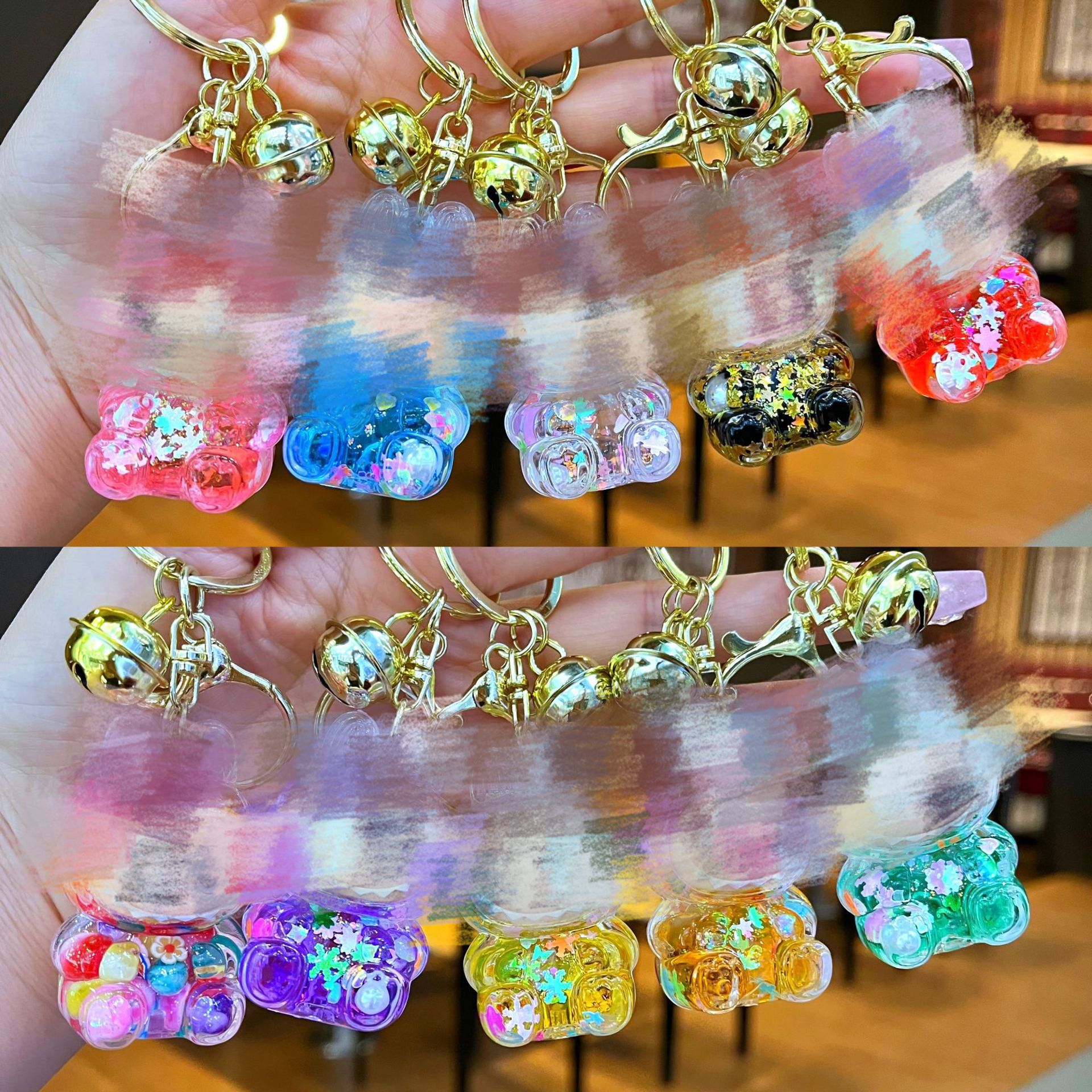 골든 하드웨어 [혼합 머리] 빛나는 플래시 작은 천