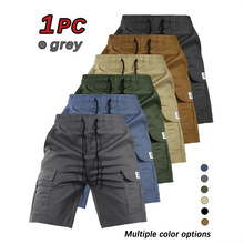 跨境欧码男士短裤夏季薄款速干休闲工装中裤五分裤子男沙滩裤潮