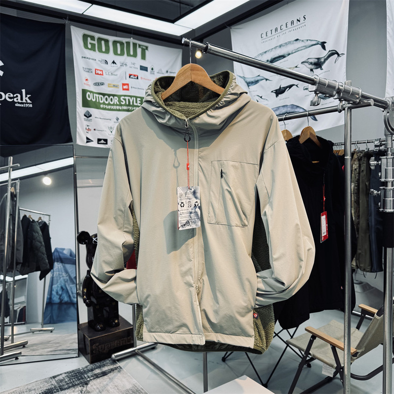 Replacement Model! Autumn Men's Outdoor Lightweight Anti-Peak Stand-Up Collar Work Clothing Fleece Jacket Casual Jacket